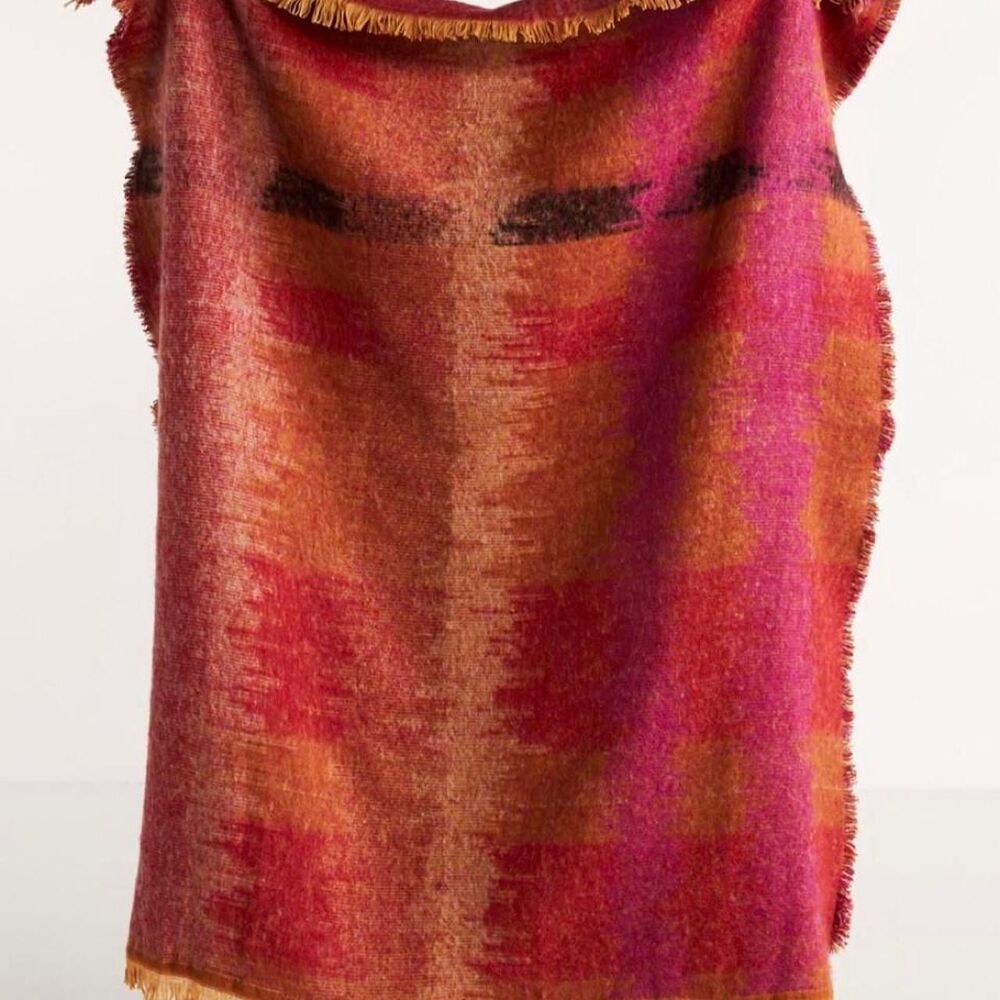 Anthropologie Anna Corinna Woven Taina Throw Blanket 50x60 Boho